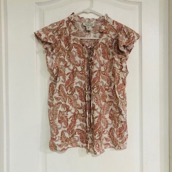 NWOT Women's RACHEL Rachel Roy Paisley Blouse‎ - Size Small Multicolored - Picture 1 of 7